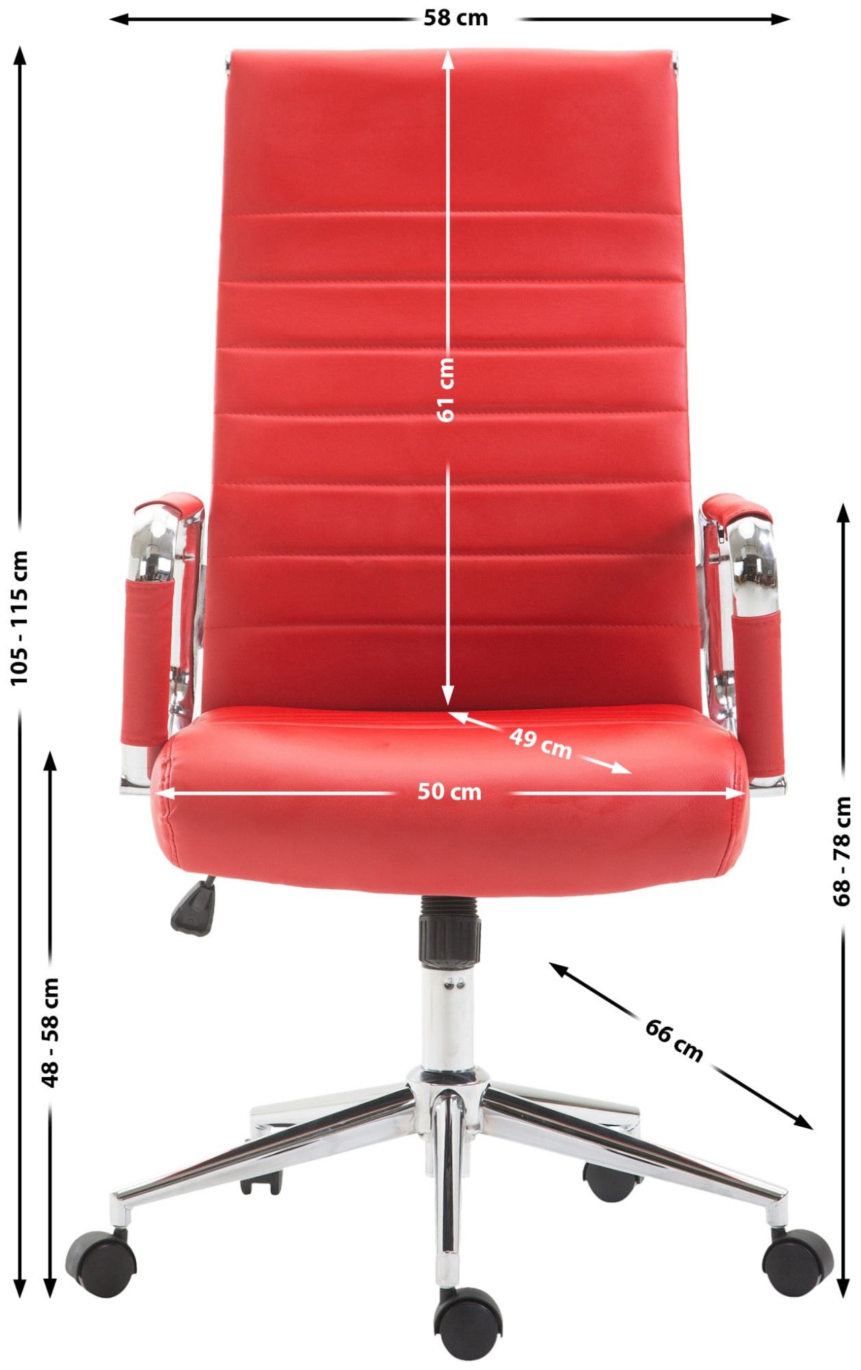 Sedia ufficio Kolumbus in similpelle